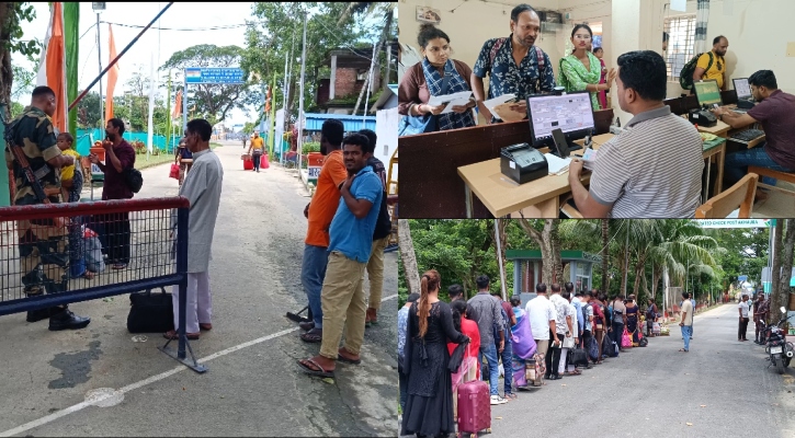 পাঁচদিন পর আখাউড়া ইমিগ্রেশন দিয়ে যাত্রী পারাপার শুরু 